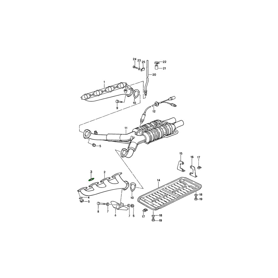 Genuine Porsche Exhaust Manifold Gasket Porsche 928 / 944 / 968 | ML Performance EU Car Parts