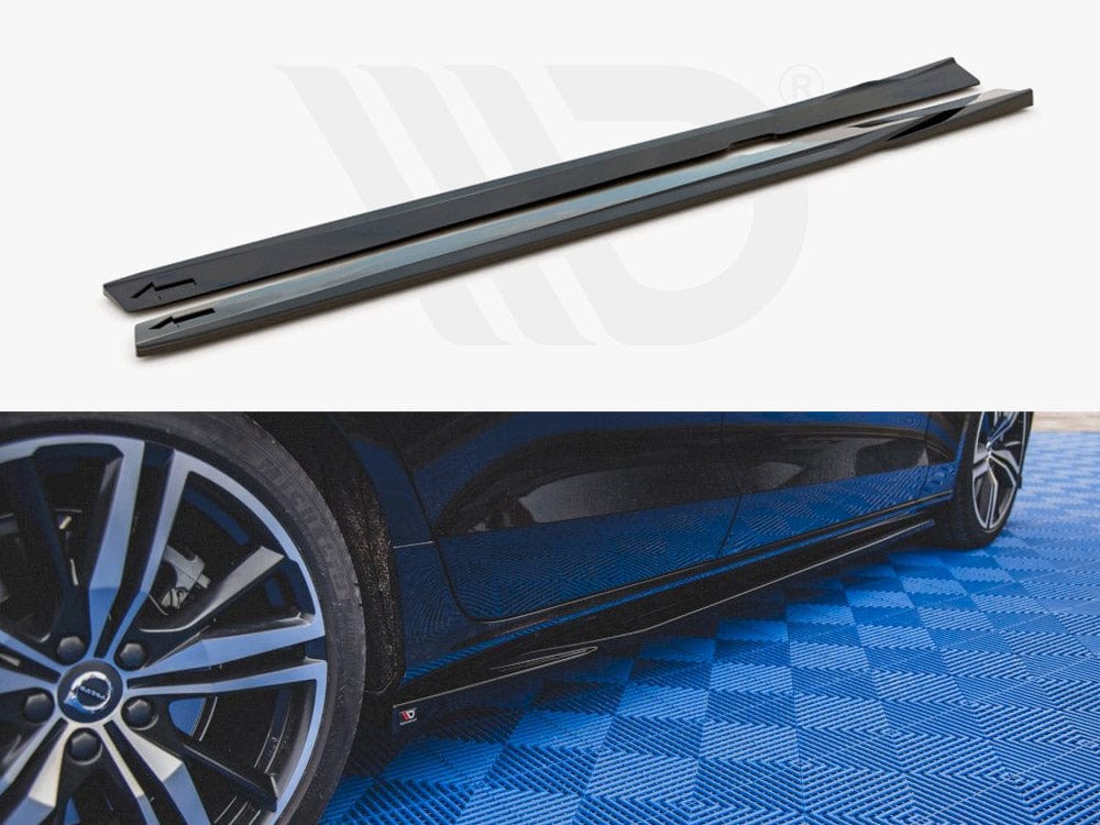 Maxton Design VO-S60-3-RDESIGN-SD1T Side Skirts Diffusers V.1 Volvo S60/v60 R-design MK3 (2018-) | ML Performance UK Car Parts