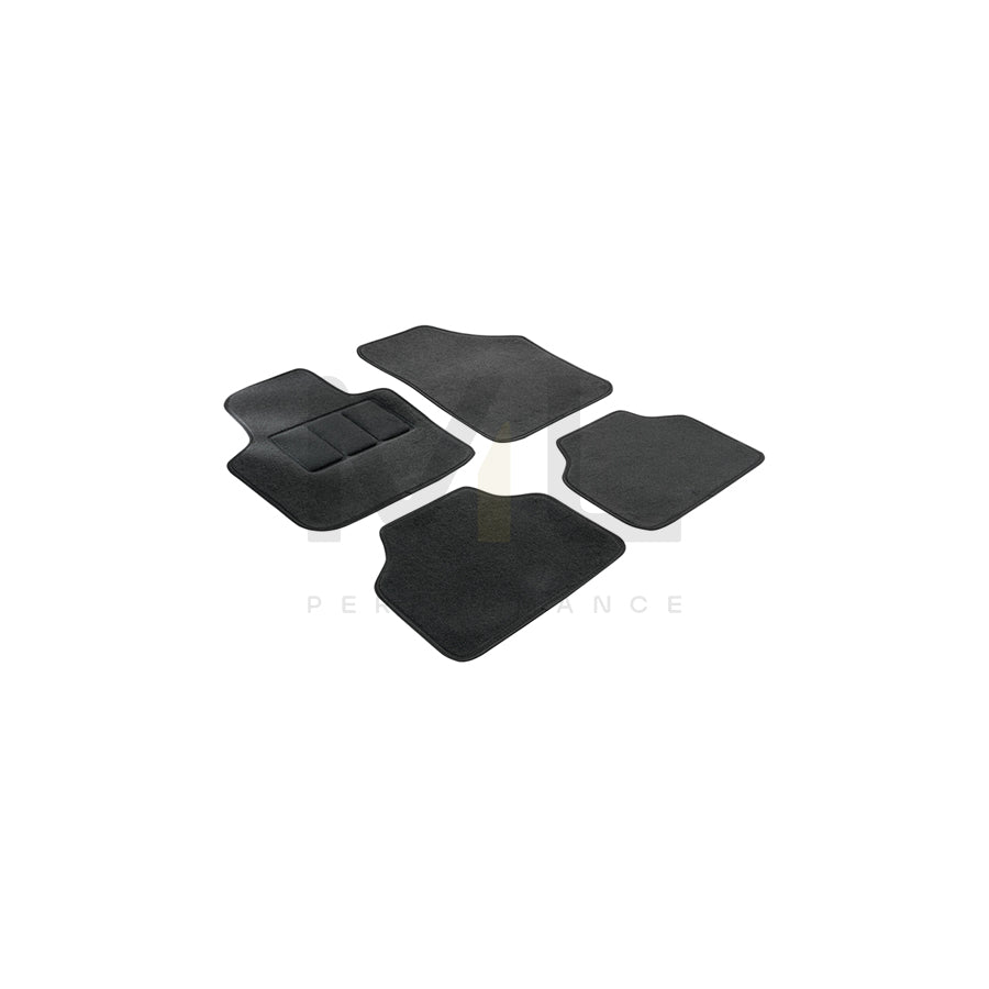 WALSER Tailored 14600 Floor mat set Textile, Front and Rear, Quantity: 4, Black | ML Performance Car Parts