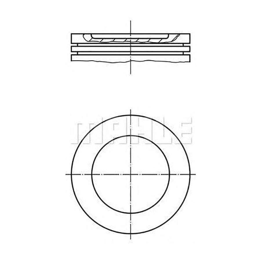 MAHLE ORIGINAL 007 09 01 Piston 70,4 mm, with piston rings | ML Performance Car Parts