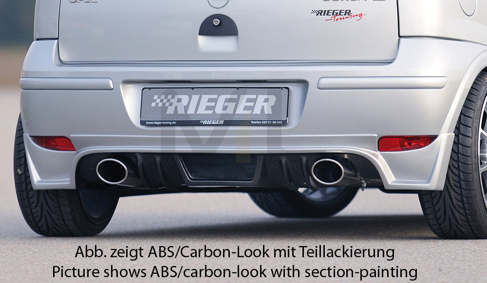 Rieger 00099336 Opel Corsa C Rear Diffuser 1 | ML Performance EU Car Parts