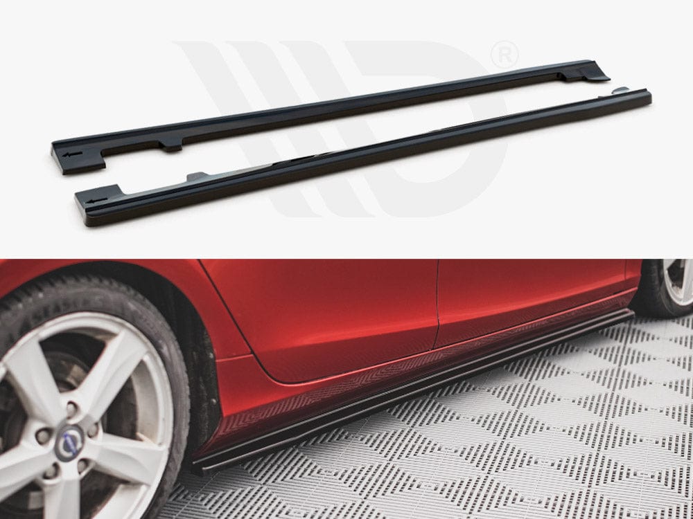 Maxton Design VO-V40-2-SD1T Side Skirts Diffusers Volvo V40 (2012-2019) | ML Performance UK Car Parts