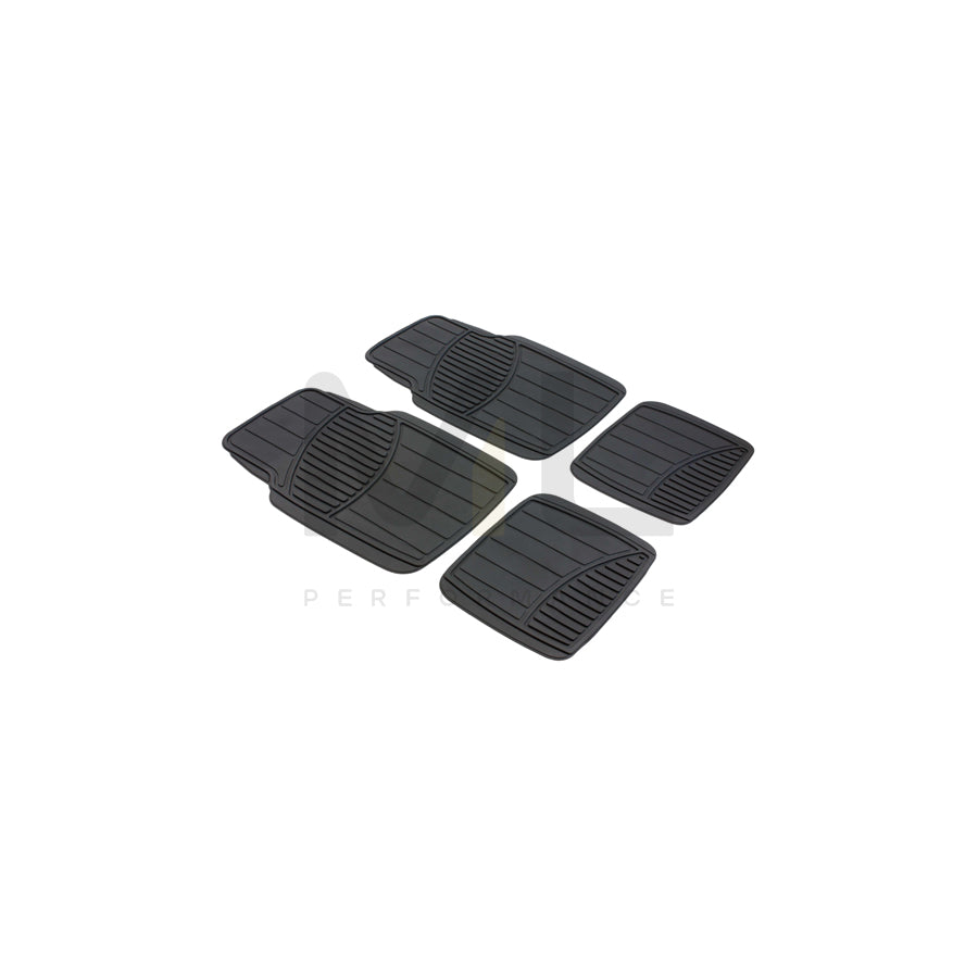 WALSER Universal fit, Straightline 28002 Floor mat set PVC, Front and Rear, Quantity: 4, Black | ML Performance Car Parts