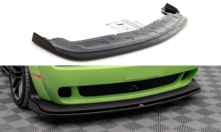 Maxton Design DO-CHL-3F-SRT-HC-FD1T Front Splitter Dodge Challenger SRT Demon MK3 | ML Performance UK Car Parts