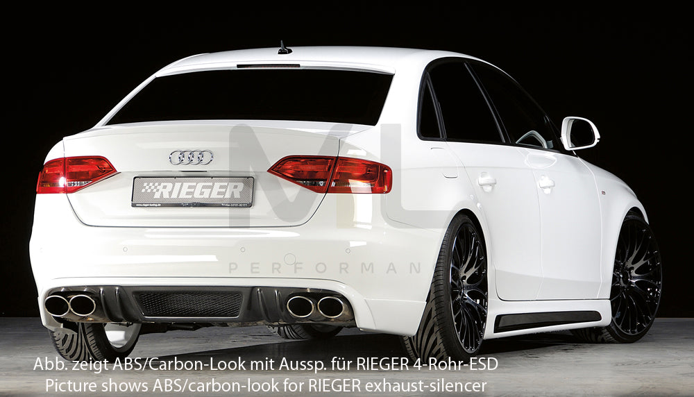 Rieger 00055507 Audi B8 B81 A4 Rear Diffuser 2 | ML Performance EU Car Parts