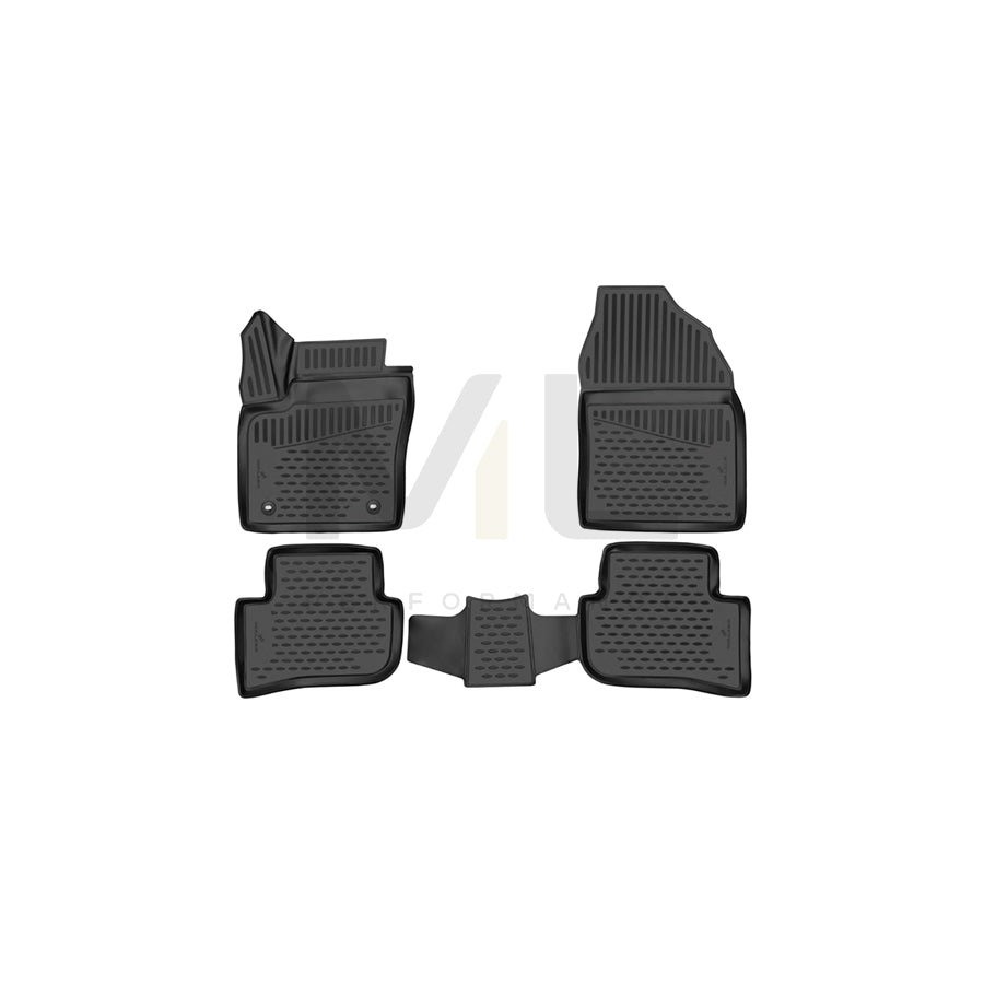 WALSER Tailored, XTR 75233 Floor mat set Elastomer, Front and Rear, Black | ML Performance Car Parts