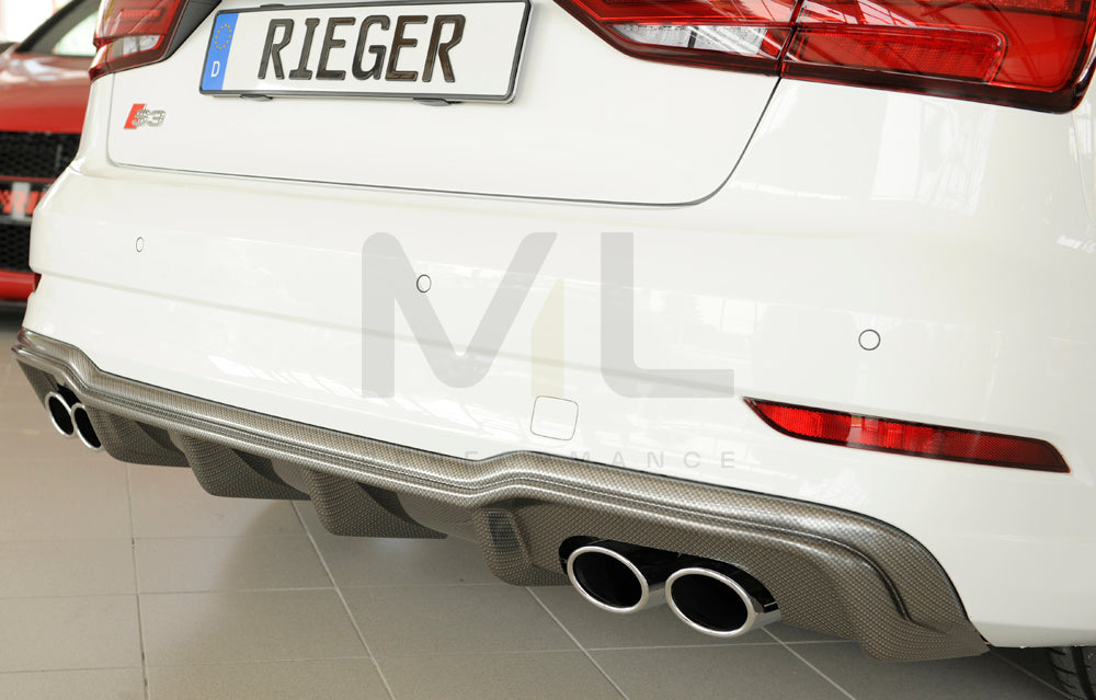 Rieger 00099615 Audi 8V S3 Rear Diffuser 2 | ML Performance EU Car Parts