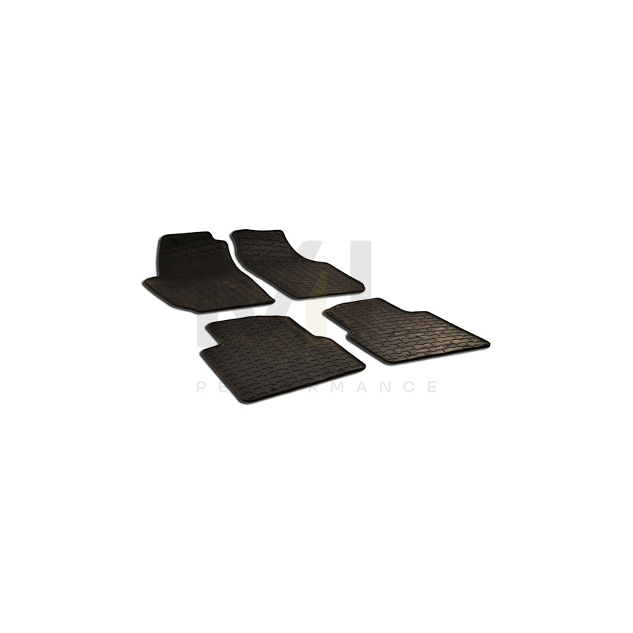 WALSER 50511 Floor mat set for SKODA Roomster (5J) Elastomer, Front and Rear, Quantity: 4, Black | ML Performance Car Parts