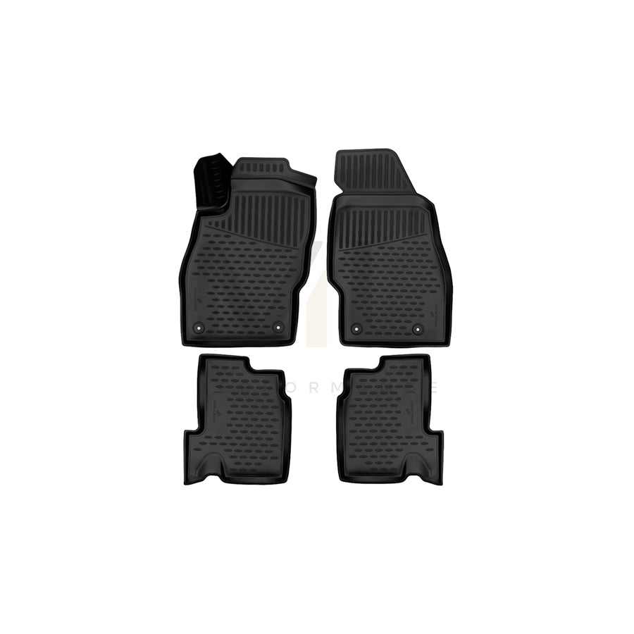 WALSER Tailored, XTR 75161 Floor mat set Elastomer, Front and Rear, Black | ML Performance Car Parts