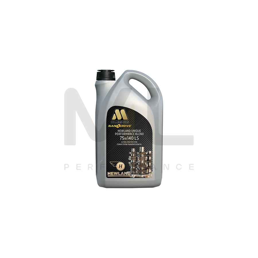 Millers Oils NANODRIVE Hewland UPB 75w-140 LS Transmission Oil 5l | Engine Oil | ML Car Parts UK | ML Performance