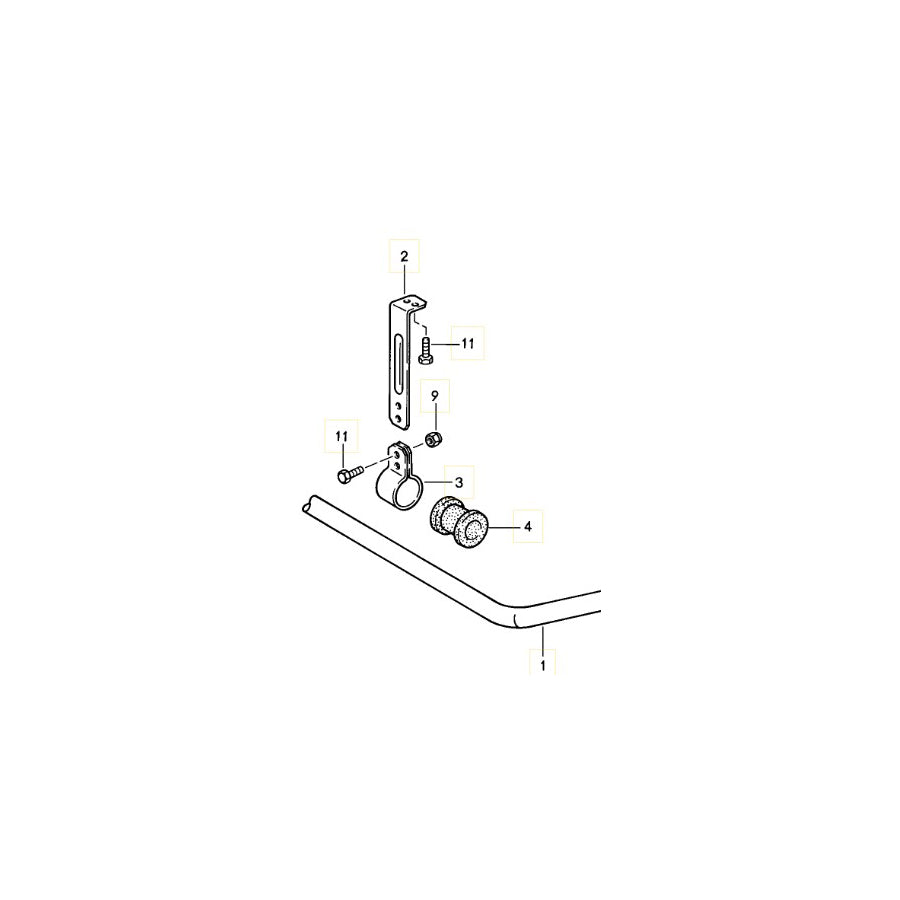 Genuine Porsche Drop Link Bracket Support Kit Front Porsche 944 | ML Performance EU Car Parts