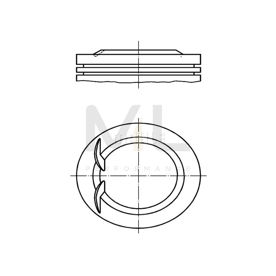 MAHLE ORIGINAL 681 05 00 Piston 75,5 mm, without cooling duct | ML Performance Car Parts