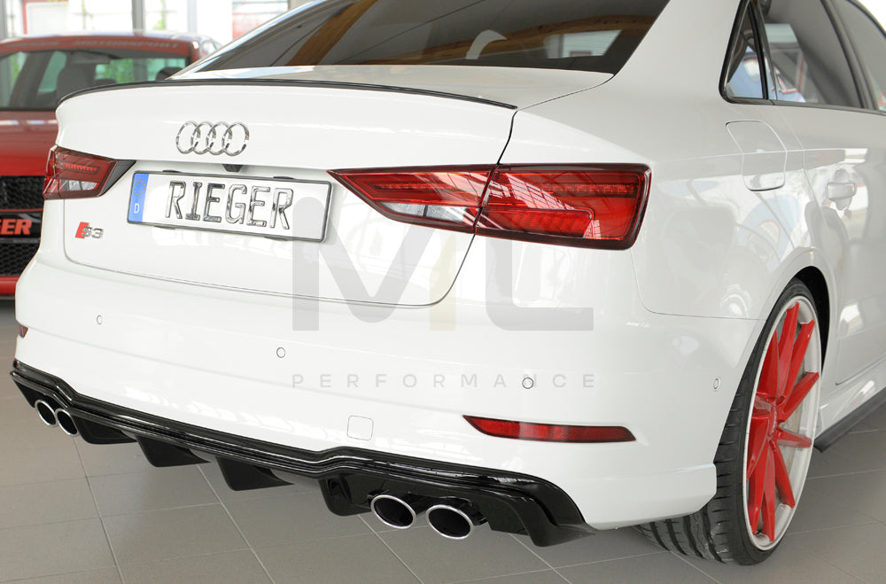 Rieger 00088185 Audi 8V S3 Rear Diffuser 4 | ML Performance EU Car Parts