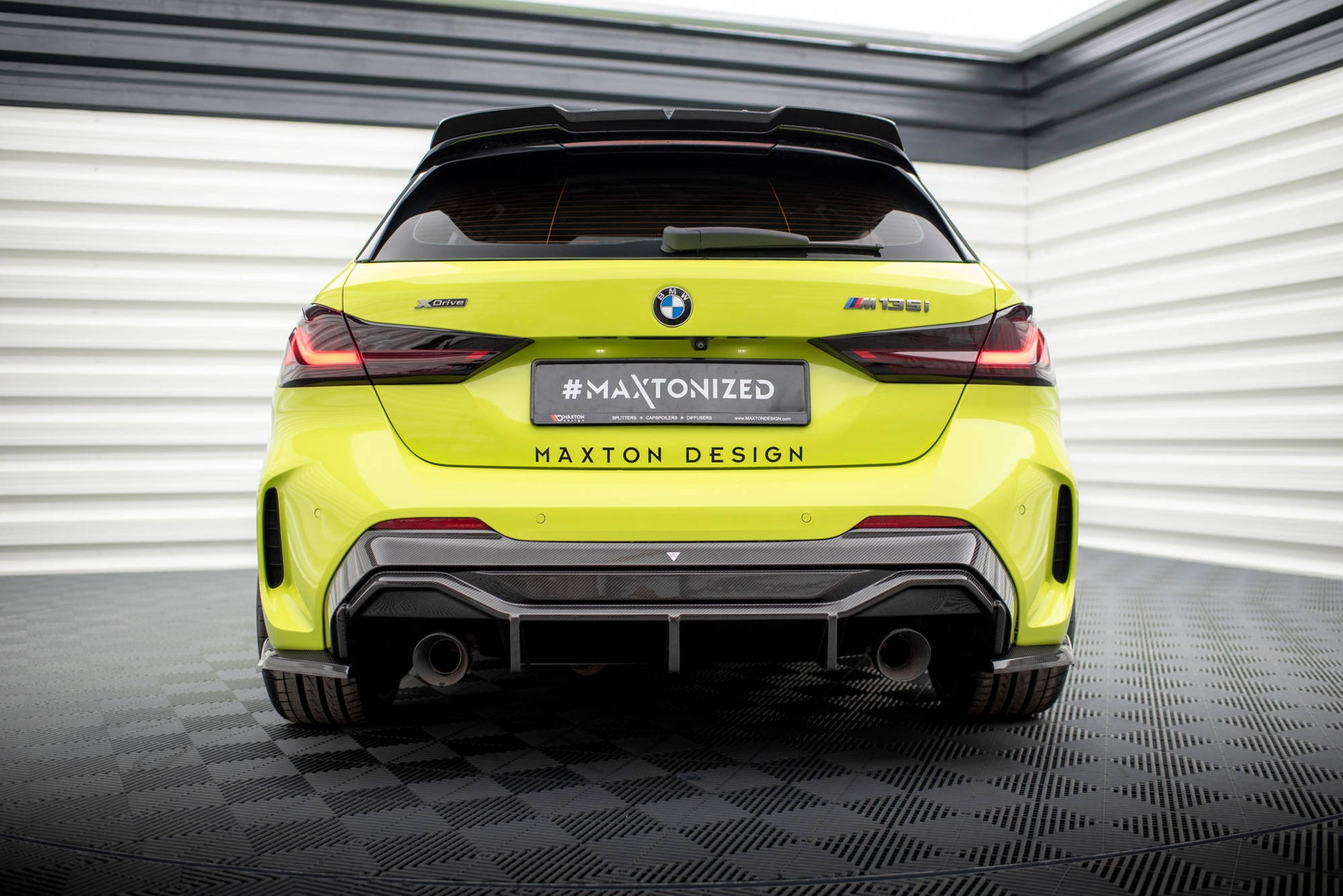 MAXTON DESIGN CF-BM-1-40-M-RS1O_O-245-P CARBON FIBER REAR DIFFUSER V.2 BMW 1 F40 M-PACK/ M135I | ML Performance