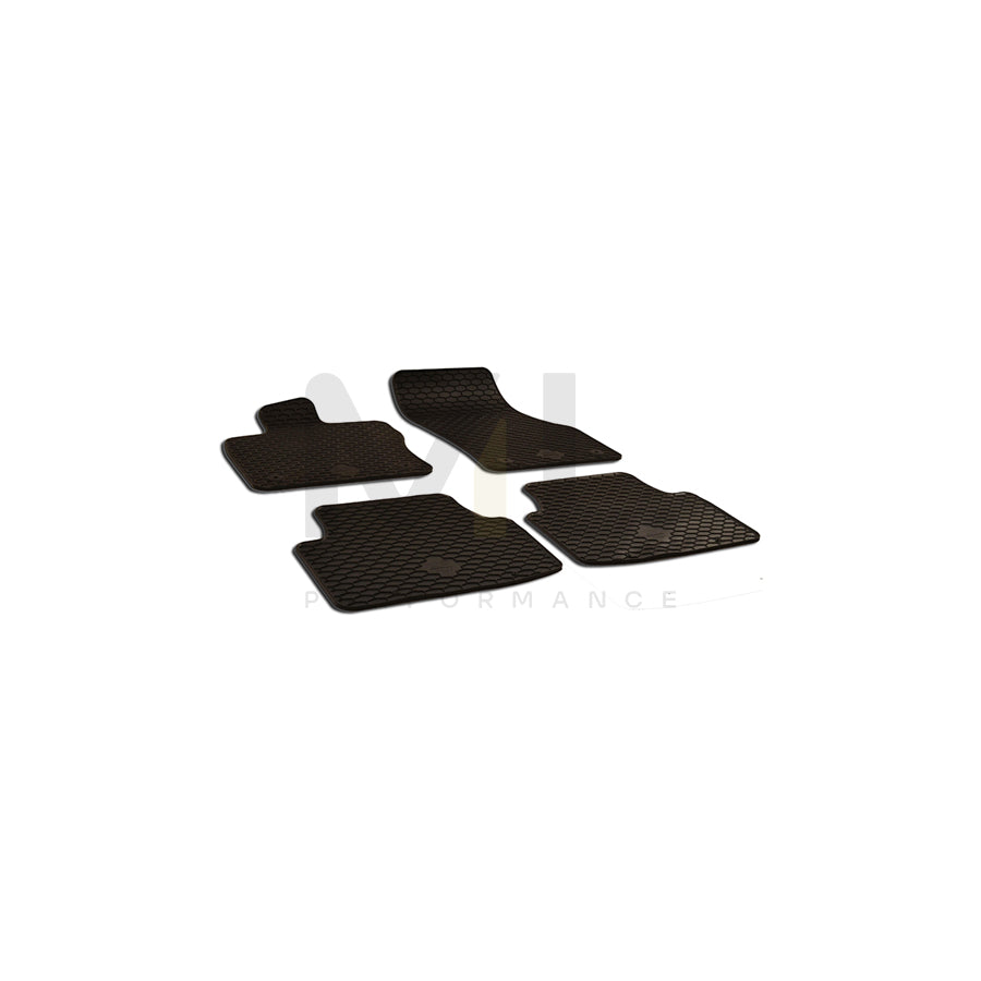 WALSER 50808 Floor mat set for VW Golf Sportsvan (AM1, AN1) Elastomer, Front and Rear, Quantity: 4, Black | ML Performance Car Parts