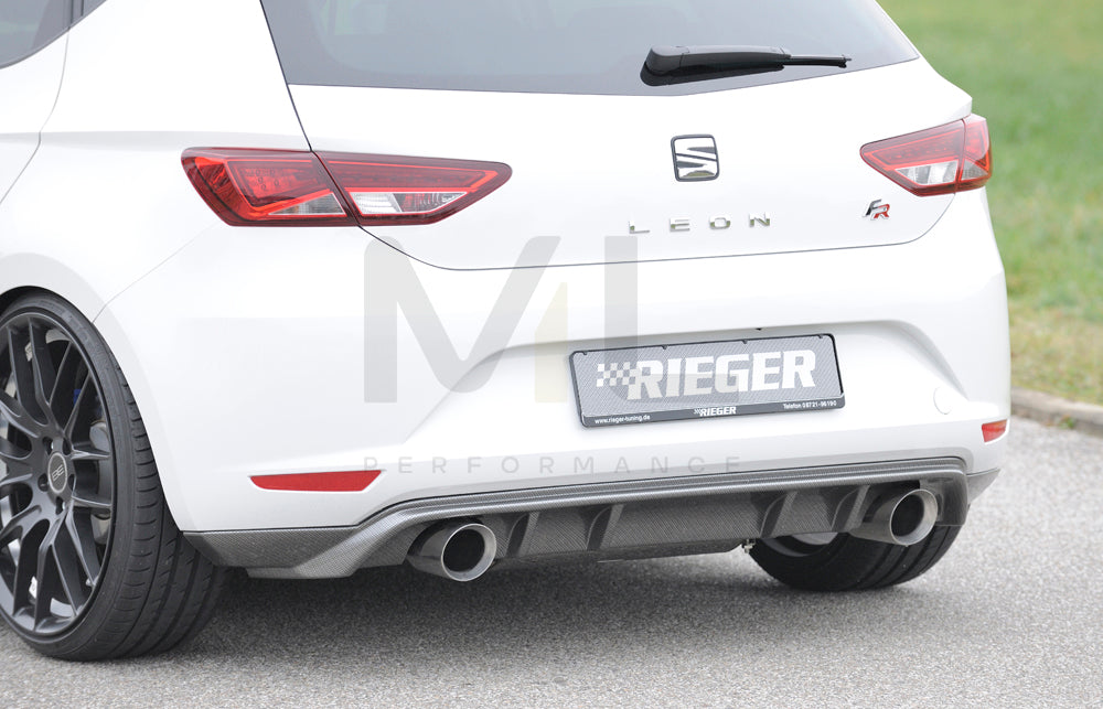 Rieger 00099274 SEAT 5F Leon Rear Diffuser 4 | ML Performance EU Car Parts