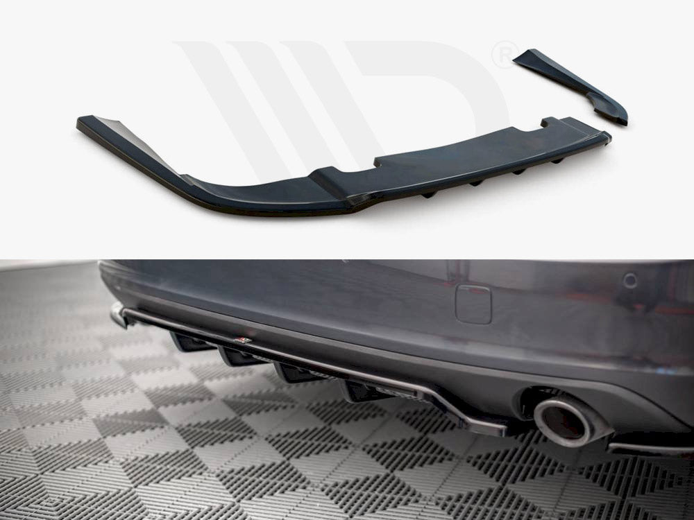 Maxton Design VO-V90-2-RD1T+RSD1T Central Rear Splitter V.1 (vertical Bars) Volvo V90 MK2 | ML Performance UK Car Parts