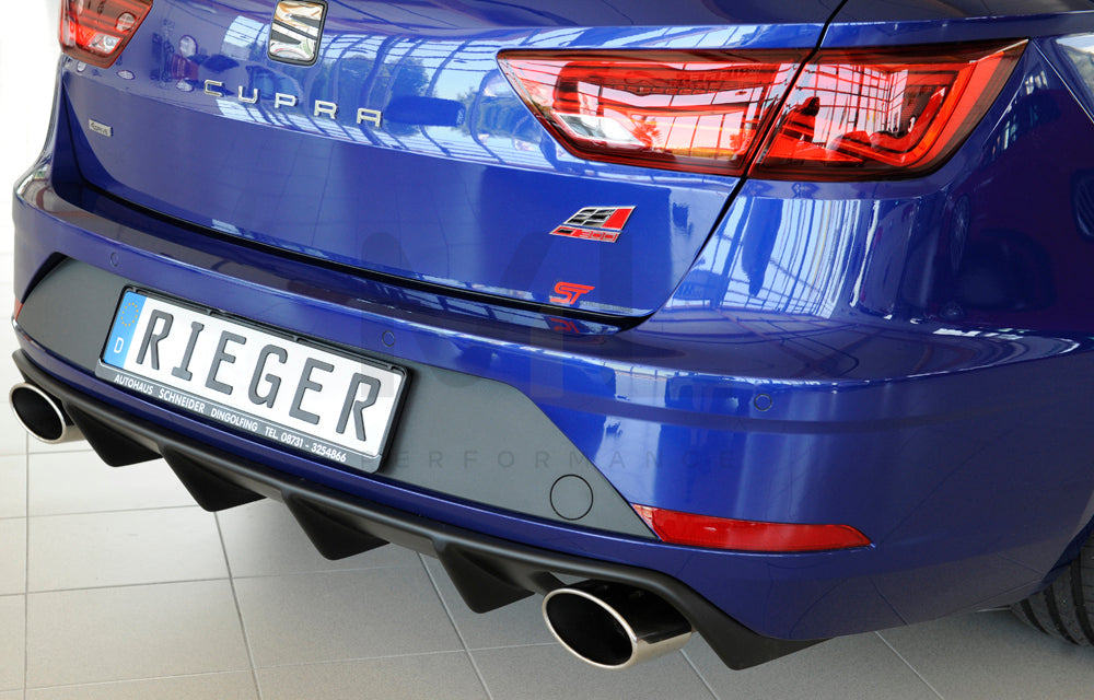 Rieger 00027038 SEAT 5F Leon Cupra Rear Diffuser 4 | ML Performance EU Car Parts