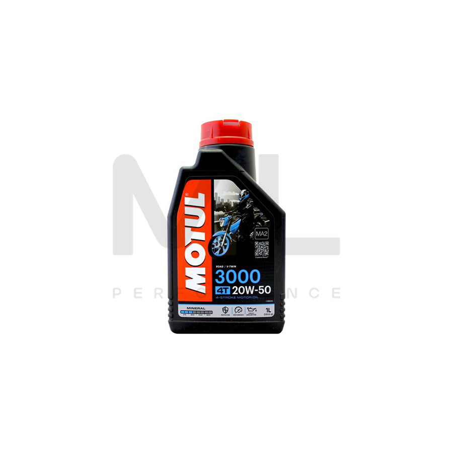 Motul 3000 4T 20w-50 4 Stroke EP Mineral Motorcycle Engine Oil 1l | Engine Oil | ML Car Parts UK | ML Performance