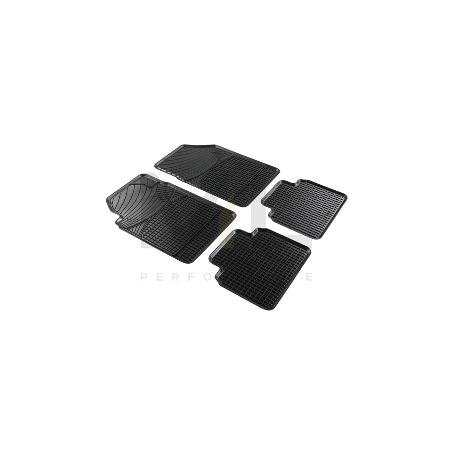 WALSER Universal fit, Perfect Fit 28010 Floor mat set Elastomer, Front and Rear, Quantity: 4, Black | ML Performance Car Parts