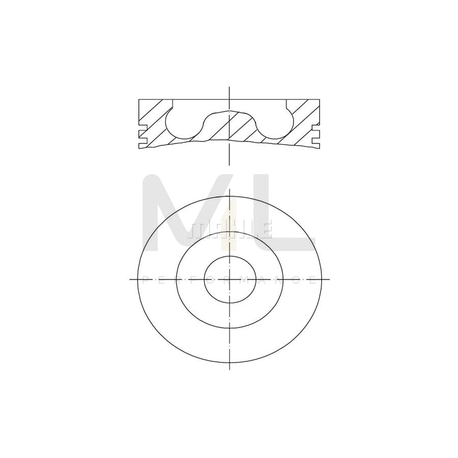 MAHLE ORIGINAL 016 07 00 Piston 86,0 mm, with cooling duct, with piston ring carrier | ML Performance Car Parts