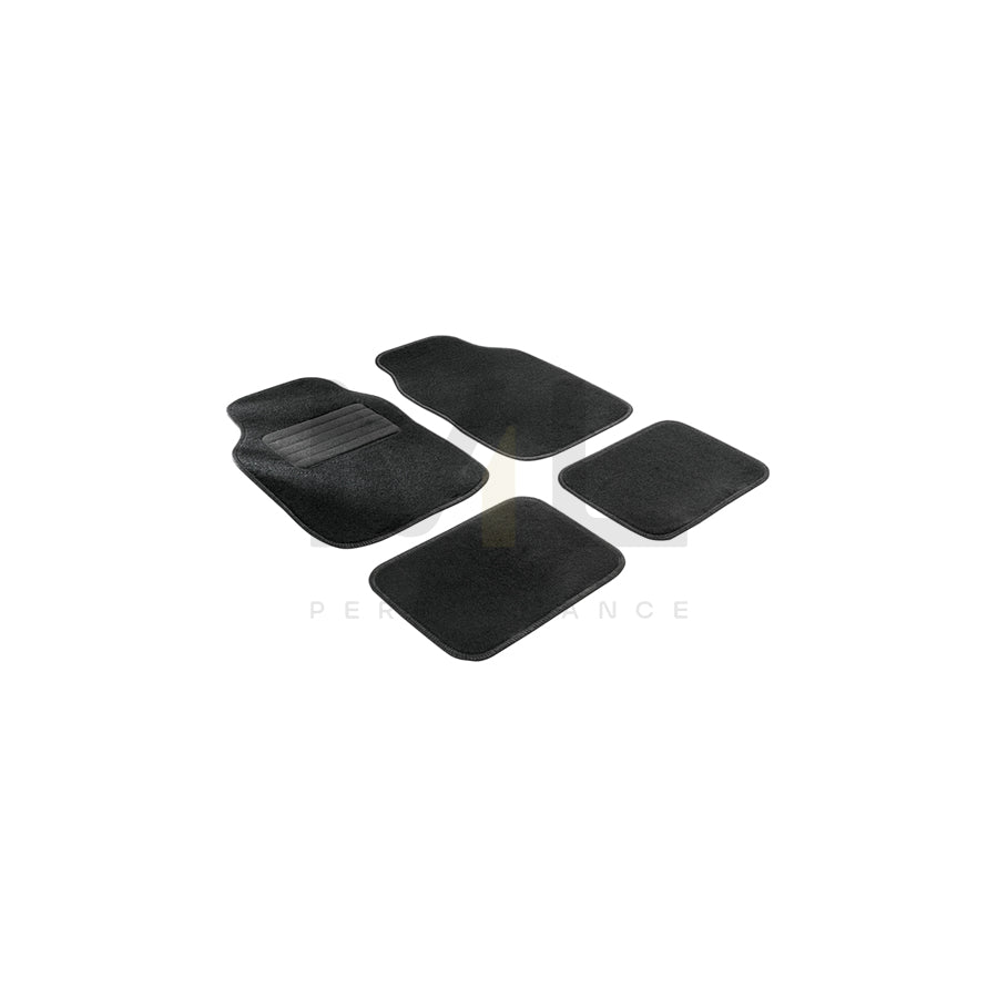 WALSER Universal fit 14705 Floor mat set Textile, Front and Rear, Quantity: 4, Black | ML Performance Car Parts