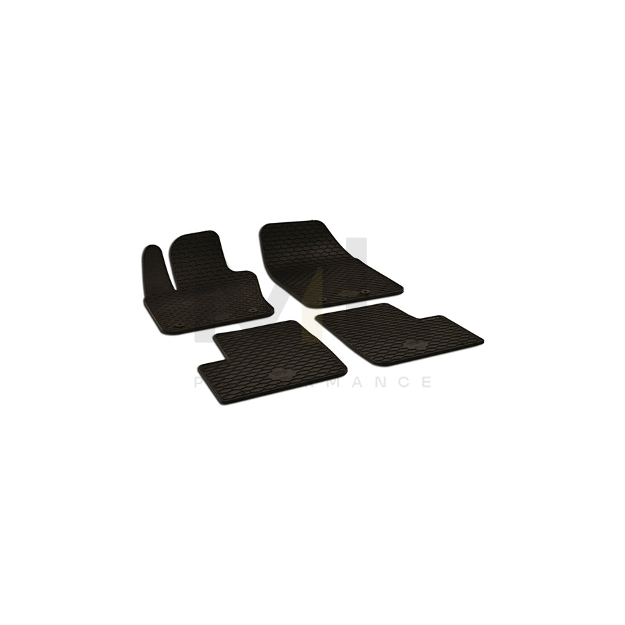 WALSER 50760 Floor mat set for FIAT 500X (334) Elastomer, Front and Rear, Quantity: 4, Black | ML Performance Car Parts