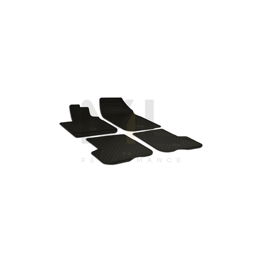 WALSER Tailored 50668 Floor mat set for DACIA LOGAN Elastomer, Front and Rear, Quantity: 4, Black | ML Performance Car Parts