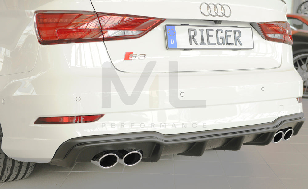 Rieger 00056825 Audi 8V S3 Rear Diffuser 3 | ML Performance EU Car Parts