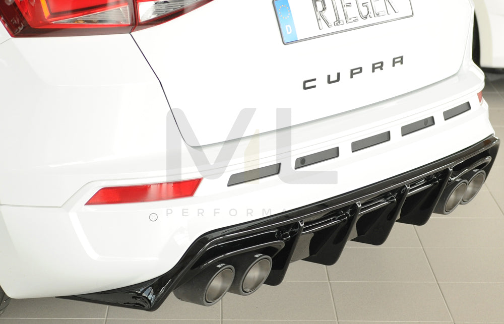 Rieger 00088231 SEAT 5FP Ateca Cupra Rear Diffuser 2 | ML Performance EU Car Parts