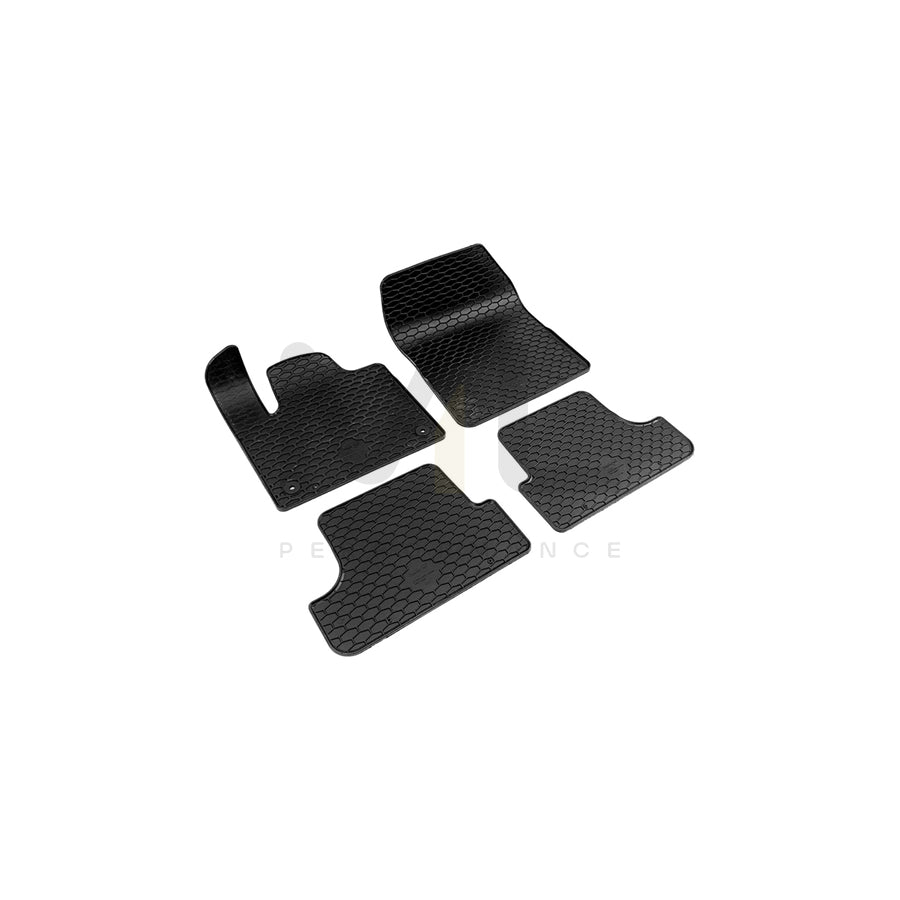 WALSER RubberLine 50875 Floor mat set Elastomer, Front and Rear, Quantity: 4, Black | ML Performance Car Parts