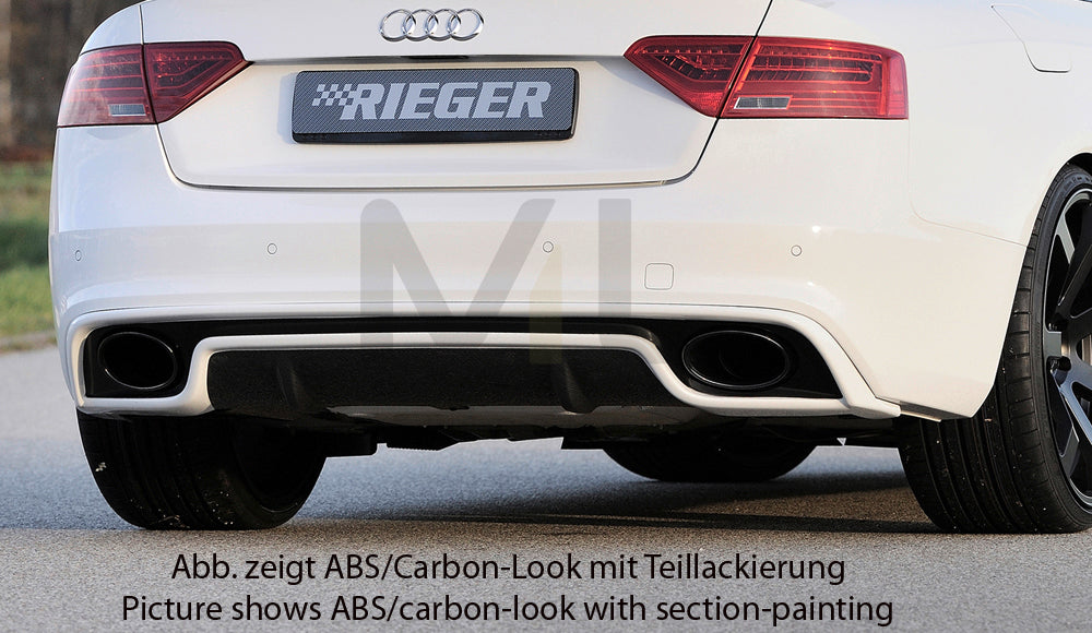 Rieger 00088018 Audi B8 B81 Rear Diffuser (A5 & S5) 8 | ML Performance EU Car Parts