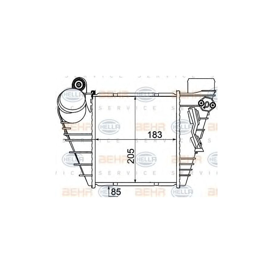 Hella 8ML 376 776-051 Intercooler