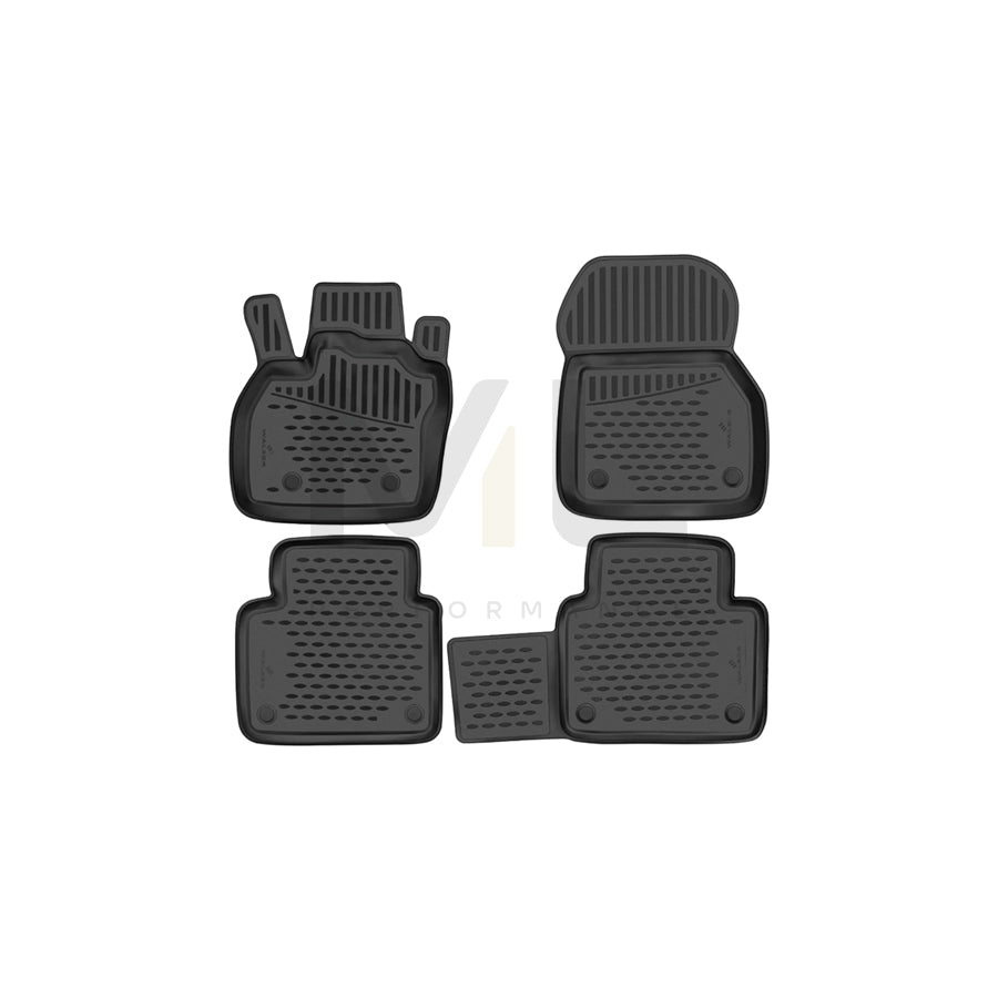 WALSER Tailored, XTR 75247 Floor mat set Elastomer, Front and Rear, Black | ML Performance Car Parts