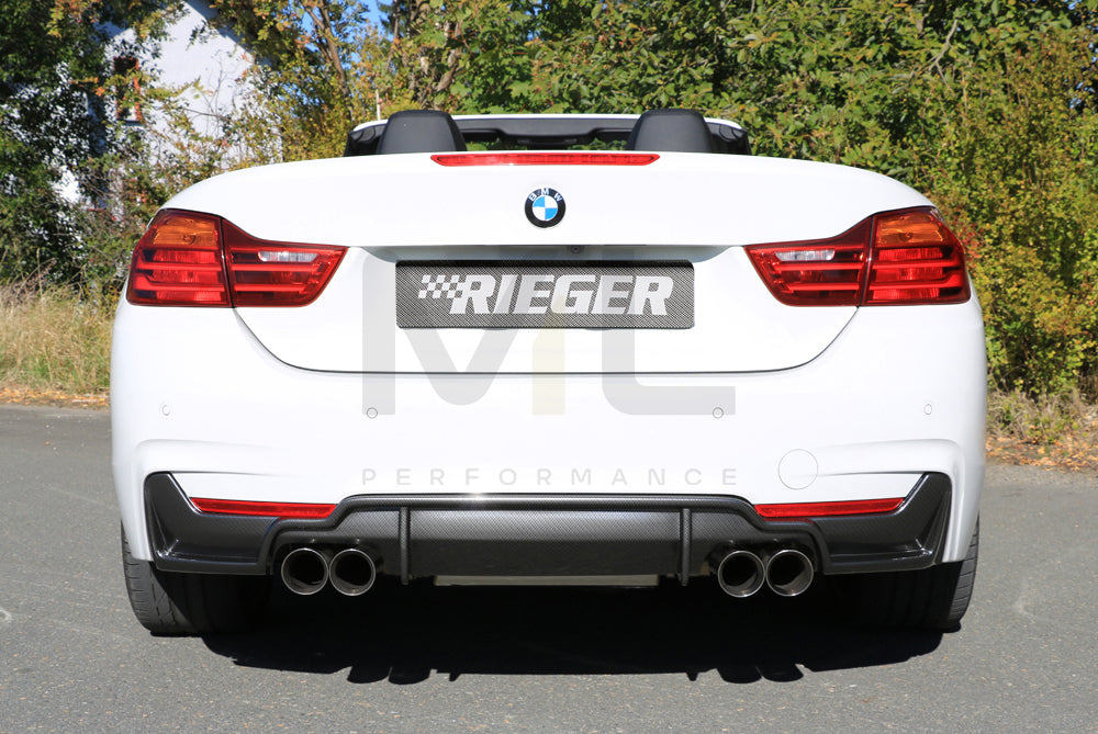 Rieger 00099263 BMW 4 Series F32 F33 F36 Rear Diffuser 3 | ML Performance EU Car Parts