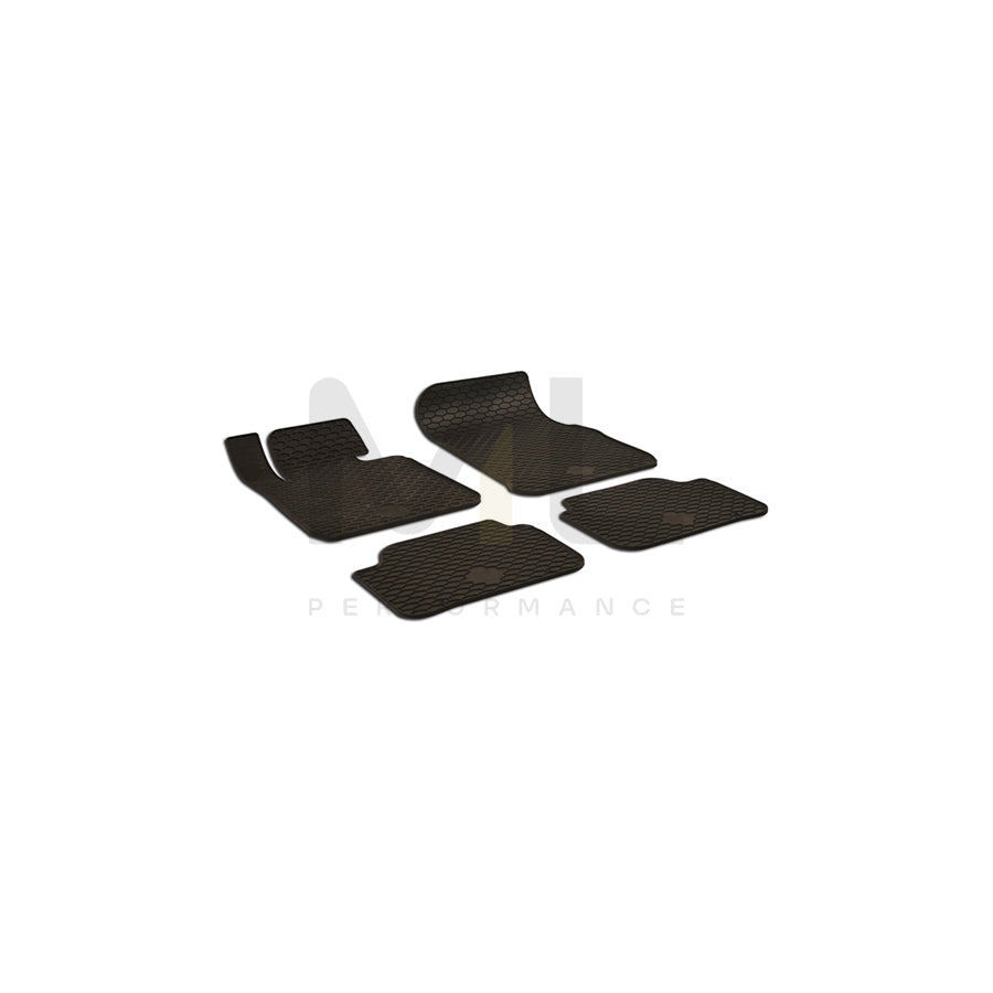 WALSER Tailored 50745 Floor mat set for BMW 1 Hatchback (F20) Elastomer, Front and Rear, Quantity: 4, Black | ML Performance Car Parts