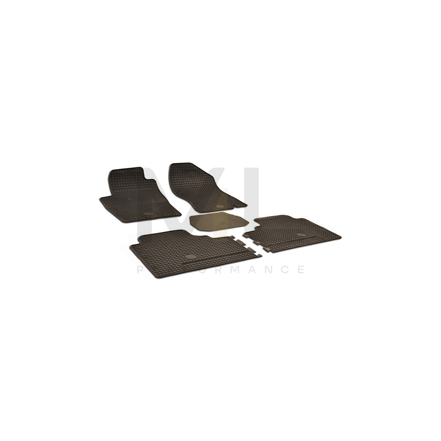 WALSER Tailored 50718 Floor mat set Elastomer, Front and Rear, Quantity: 5, Black | ML Performance Car Parts