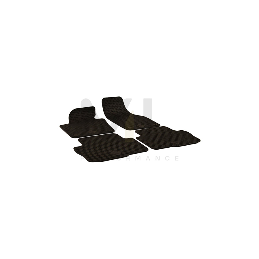 WALSER Tailored 50599 Floor mat set Elastomer, Front and Rear, Quantity: 4, Black | ML Performance Car Parts