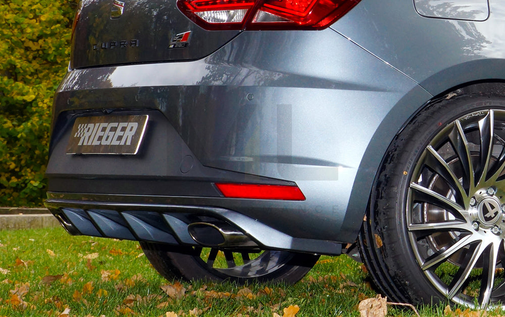 Rieger 00027023 SEAT 5F Leon Cupra Rear Diffuser - RS4-Look 3 | ML Performance EU Car Parts