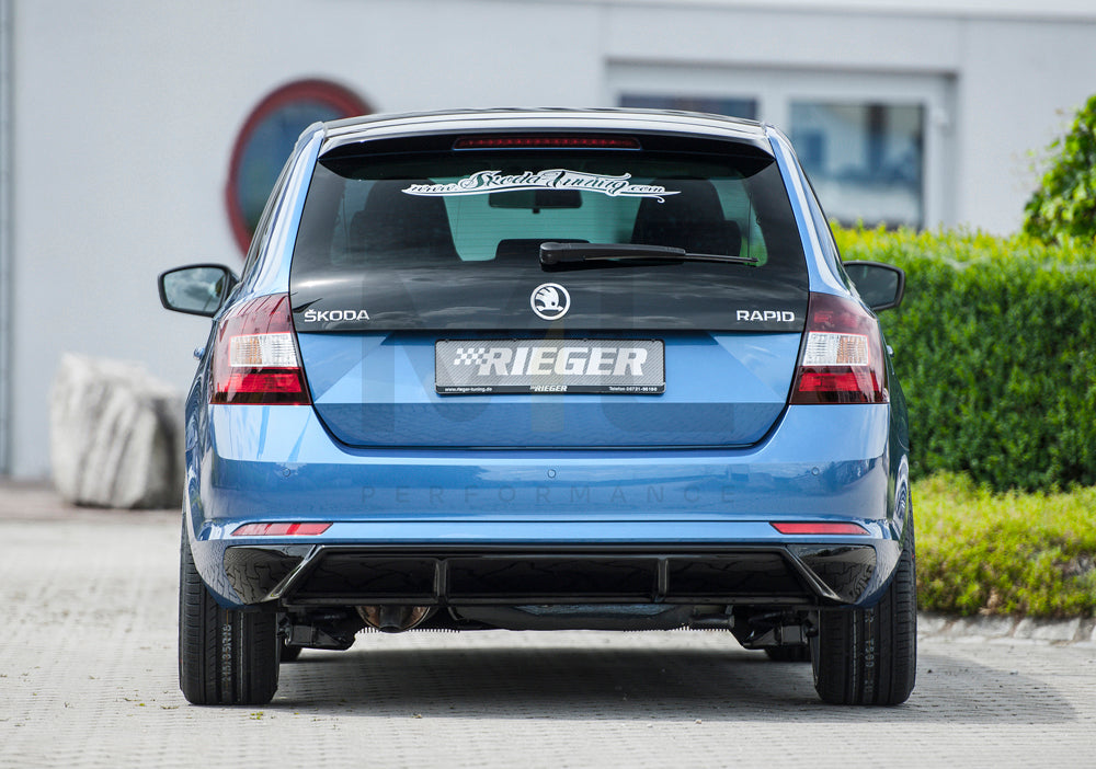 Rieger 00088095 Skoda NH Rapid Rear Diffuser 4 | ML Performance EU Car Parts