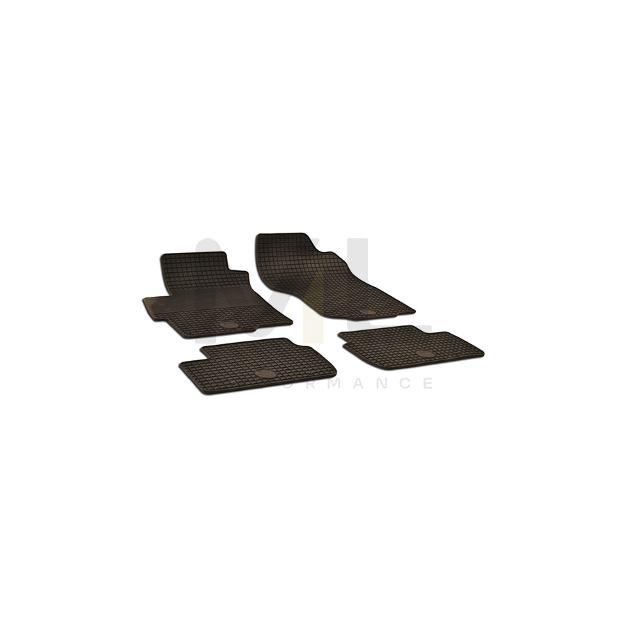 WALSER 50449 Floor mat set for MITSUBISHI LANCER Elastomer, Front and Rear, Quantity: 4, Black | ML Performance Car Parts