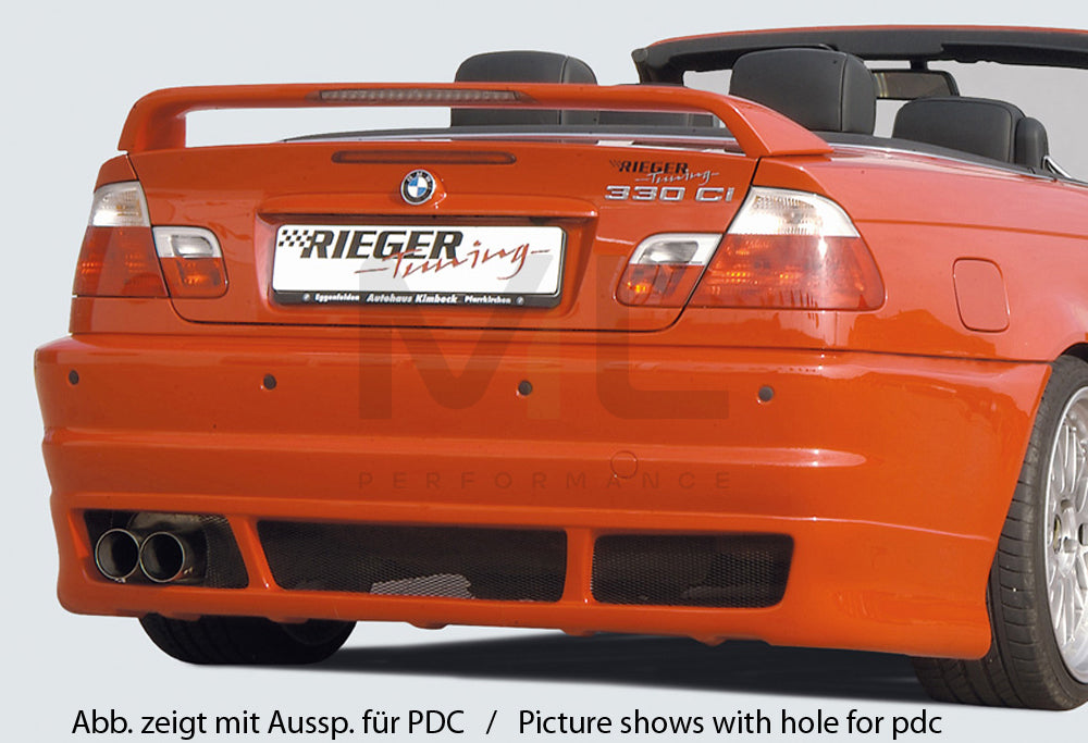 Rieger 00050232 BMW 3 Series E46 Rear Bumper 4 | ML Performance EU Car Parts