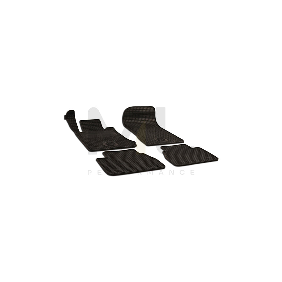 WALSER Tailored 50466 Floor mat set suitable for MERCEDES-BENZ E-Class Saloon (W211) Elastomer, Front and Rear, Quantity: 4, Black | ML Performance Car Parts