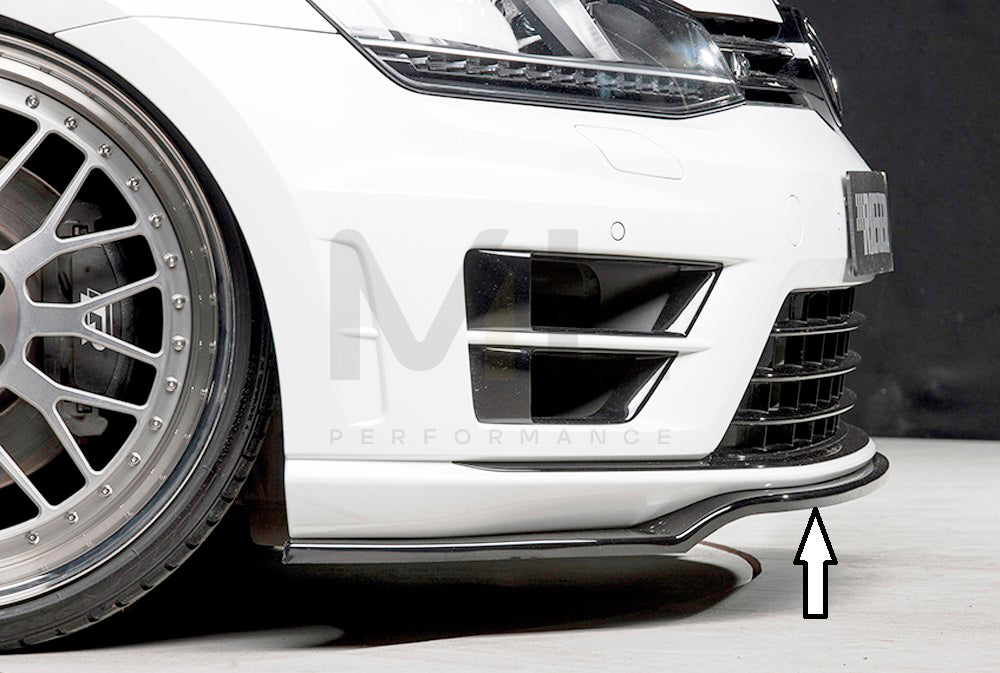 Rieger 00088091 VW Mk7 Mk7-Line Golf R Front Splitter 1 | ML Performance EU Car Parts