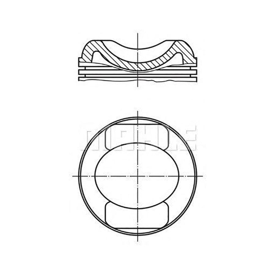 MAHLE ORIGINAL 031 58 00 Piston 74 mm, at steering cylinder, Axle stop on frame, with piston rings | ML Performance Car Parts