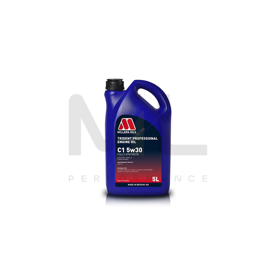 Millers Oils Trident Professional C1 5W-30 Fully Synthetic Engine Oil 5l | Engine Oil | ML Car Parts UK | ML Performance