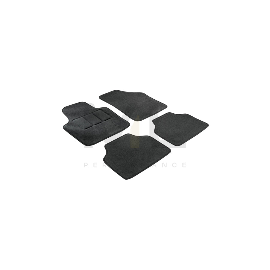 WALSER Tailored 14610 Floor mat set Textile, Front and Rear, Quantity: 4, Black | ML Performance Car Parts