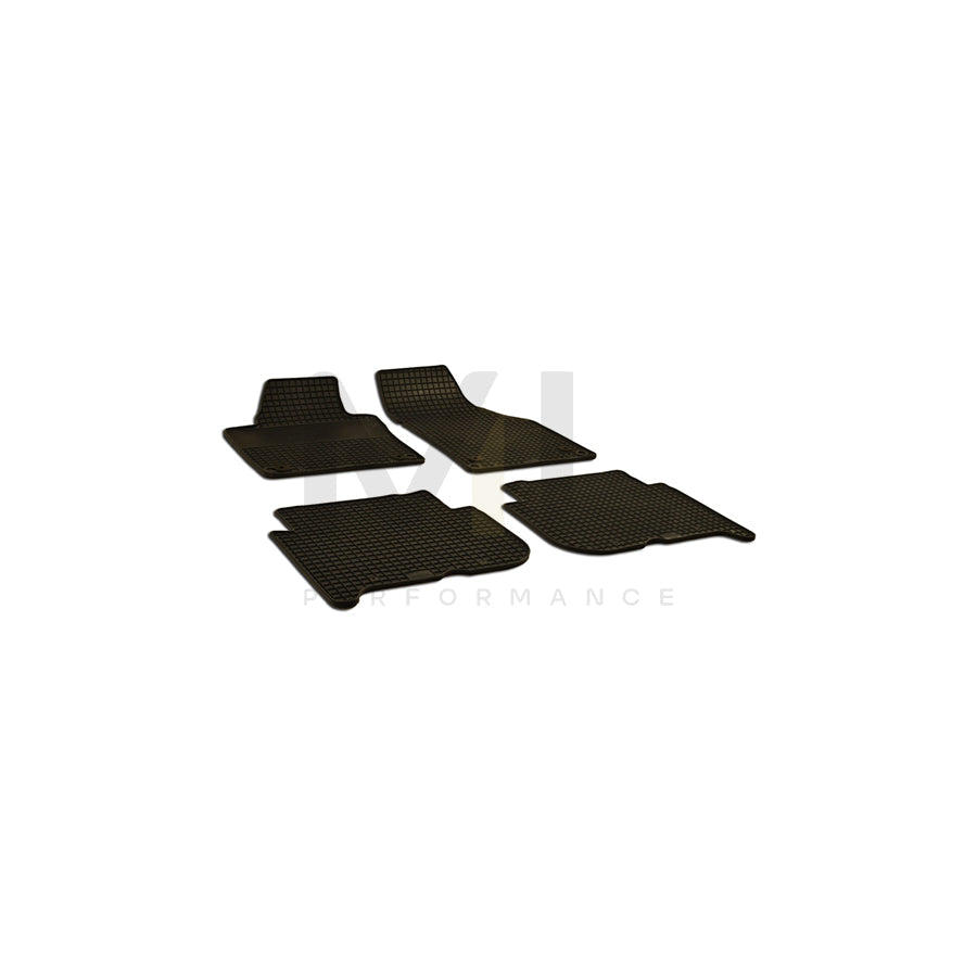 WALSER Tailored 50816 Floor mat set for VW Touran I (1T3) Elastomer, Front and Rear, Quantity: 4, Black | ML Performance Car Parts