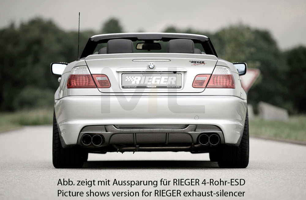 Rieger 00099824 BMW 3 Series E46 Rear Diffuser 3 | ML Performance EU Car Parts