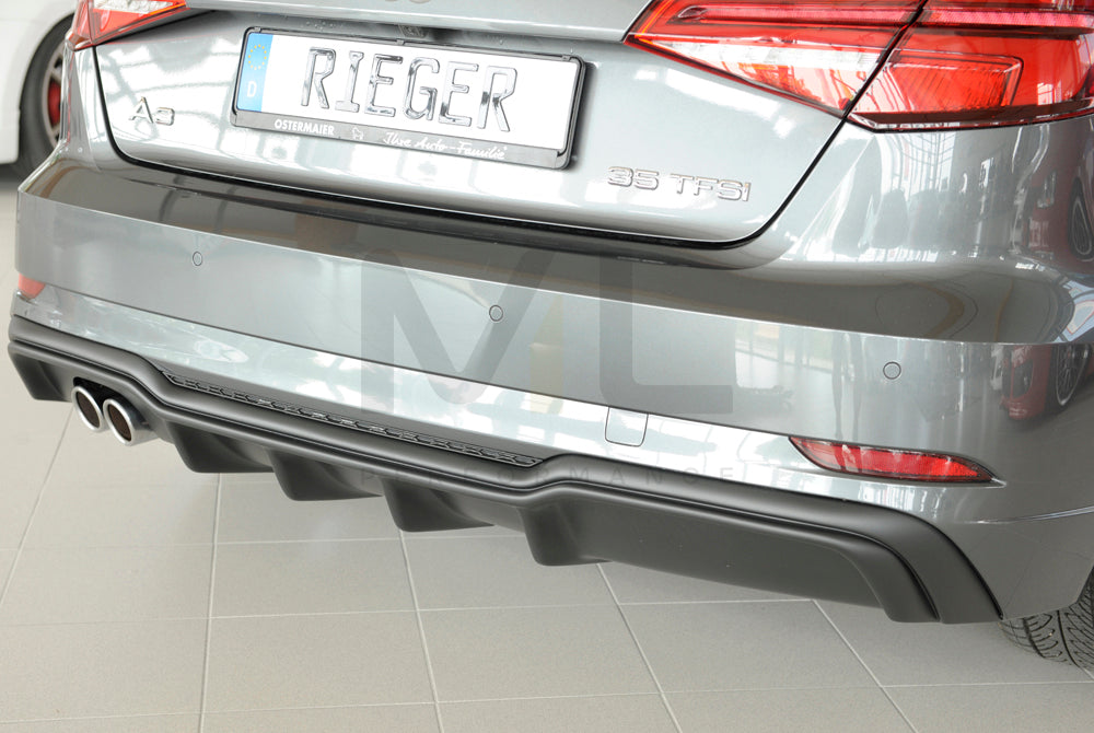 Rieger 00056820 Audi 8V A3 Rear Diffuser 9 | ML Performance EU Car Parts